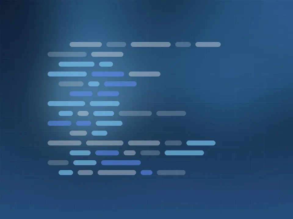Source code on a monitor